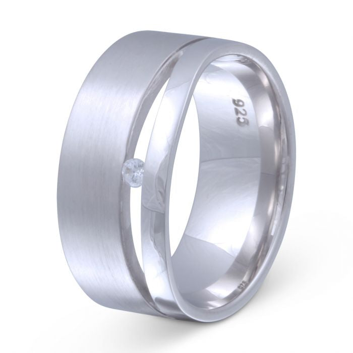 Verlobungsringe 925 Silber massiv Trauringe Eheringe Silber mit Zirkonia Gravur Lotus S9