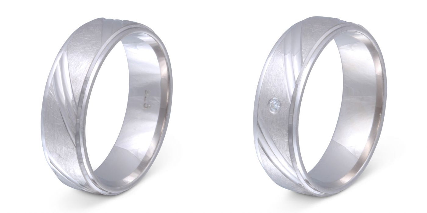 Verlobungsringe 925 Silber massiv Trauringe Eheringe Silber mit Zirkonia Gravur Leonora S7