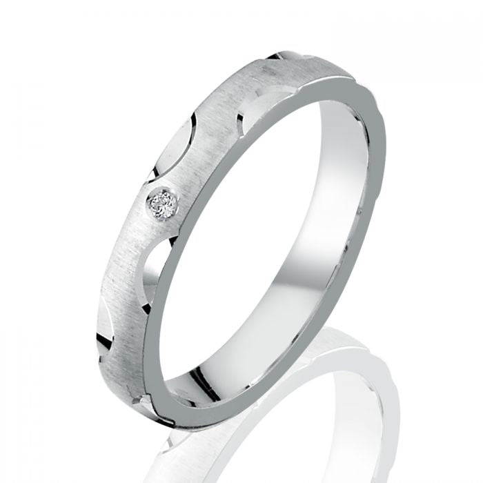 Verlobungsringe 925 Silber massiv Trauringe Eheringe Silber mit Zirkonia Gravur Pelidi S67