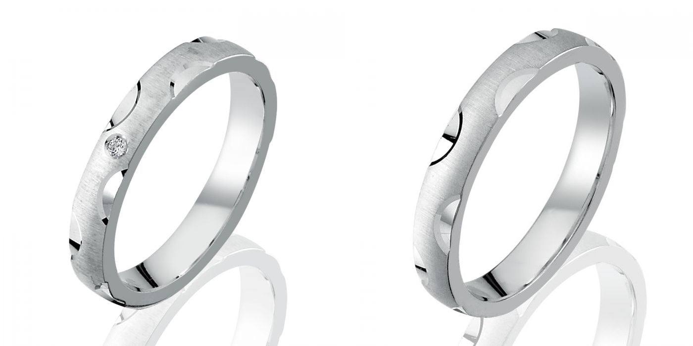 Verlobungsringe 925 Silber massiv Trauringe Eheringe Silber mit Zirkonia Gravur Pelidi S67