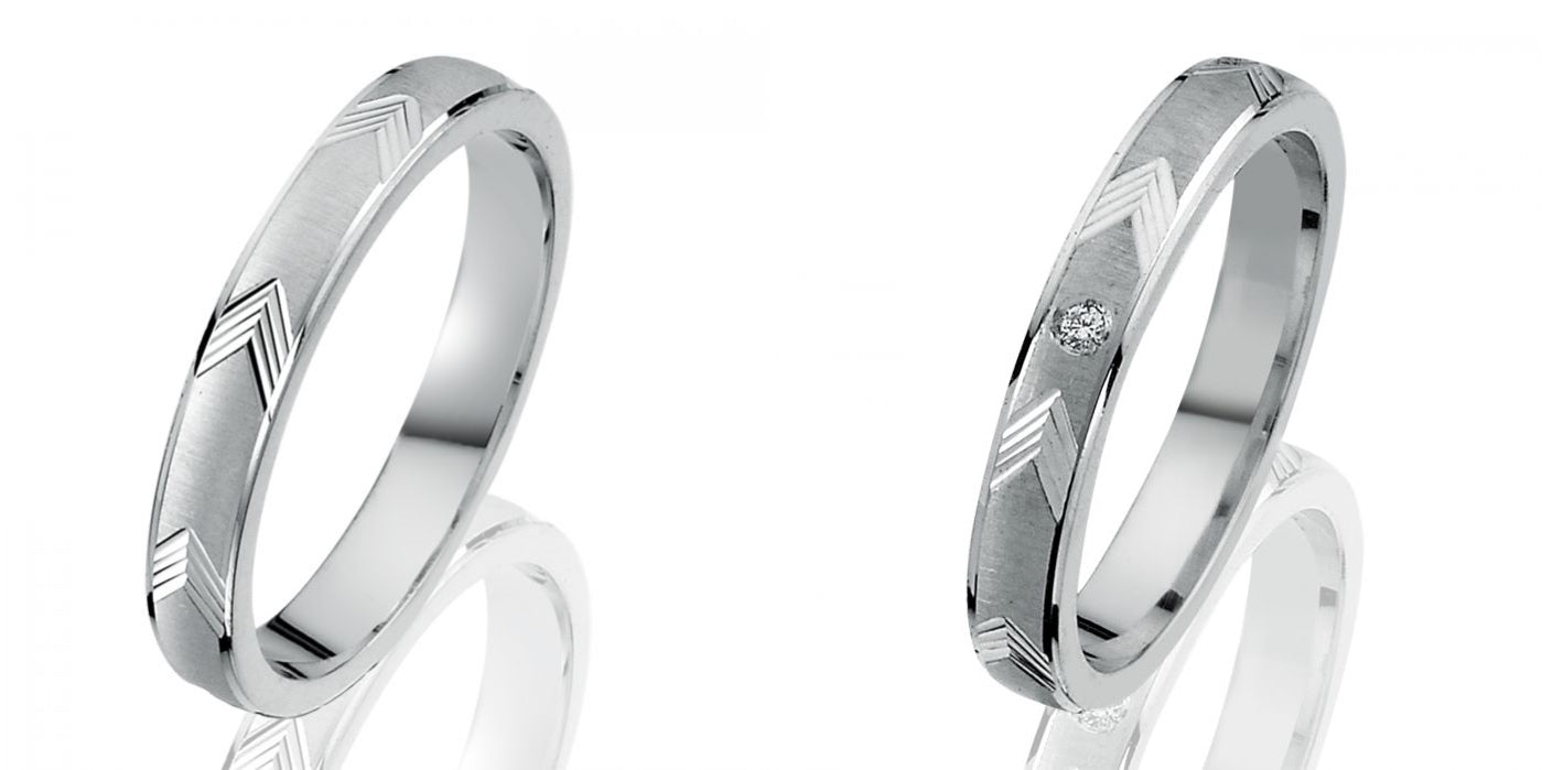 Verlobungsringe 925 Silber massiv Trauringe Eheringe Silber mit Zirkonia Gravur Zitis S70