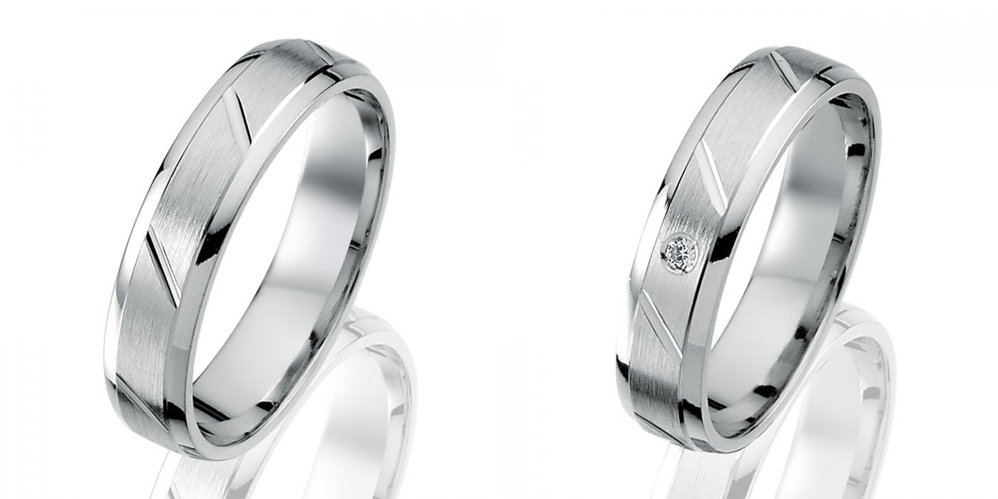 Verlobungsringe 925 Silber massiv Trauringe Eheringe Silber mit Zirkonia Gravur Mira S102