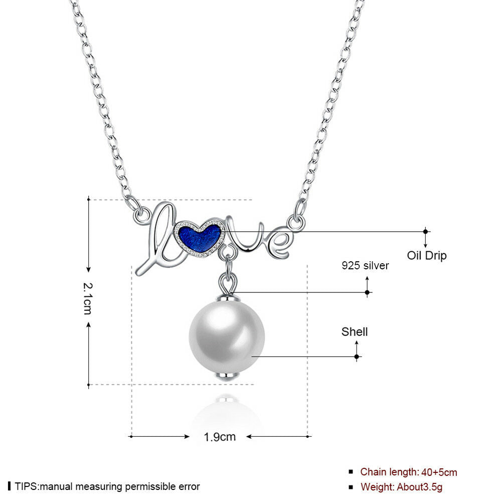 Halskette Herz Silber 925er Sterling mit Zirkonia Anhänger Frauen Damen Schmuck