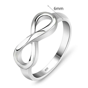 Infinity Ring Silber Unendlichkeit Echt Sterlingsilber 925 massiv ewige Liebe