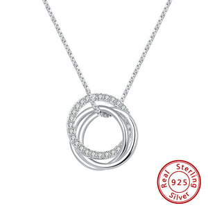 Halskette echt 925 Sterling Silber mit Zirkonia Kette Stein Anhänger Tropfen Neu