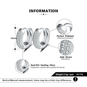 Creolen 925 Sterlingsilber rhodiniert mit Zirkonia besetzt