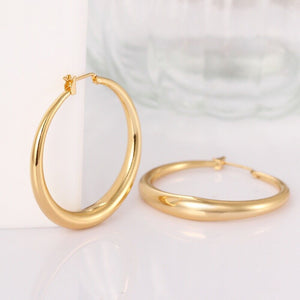 Ohrringe Creolen Ohrhänger Damen Gold Klapp Blogger Design Damen Ohrschmuck Neu