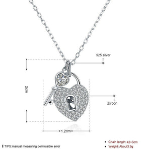 Halskette Herz Silber 925er Sterling mit Zirkonia Anhänger Frauen Damen Schmuck