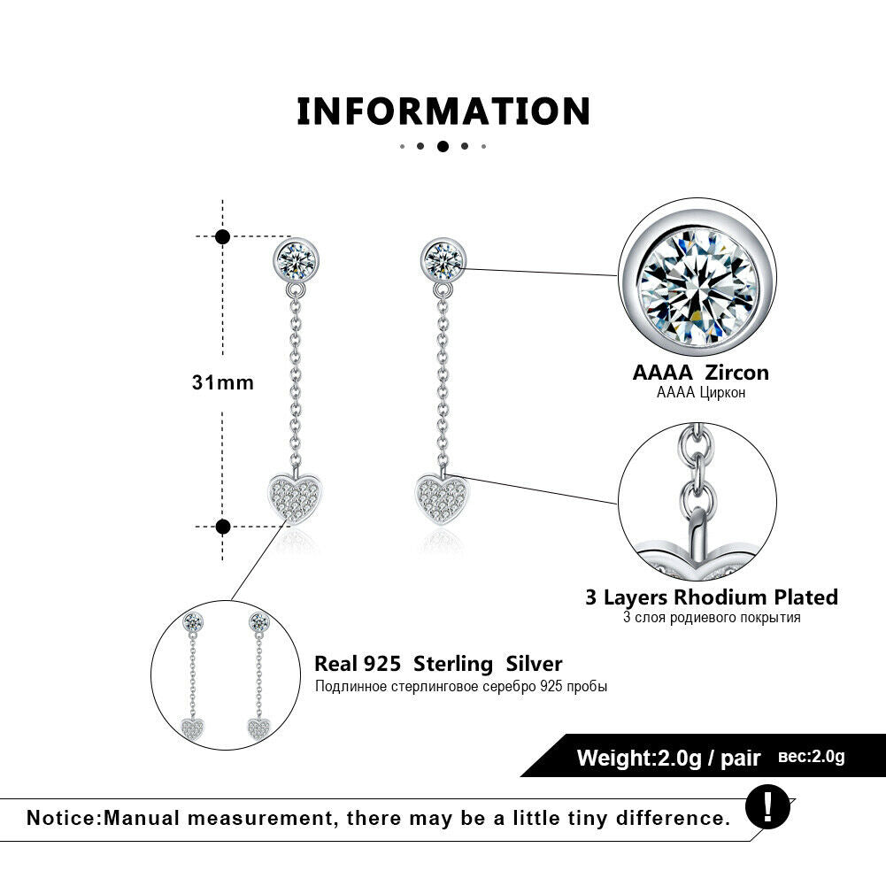 Creolen Ohrringe Damen Mädchen Zirkonia echt 925 Silber Kinderohrringe Herzen