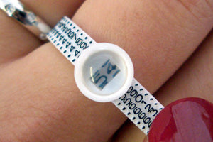 1x Ringmaß - Ringgrößenmesser - Ringmesser - Ringschablone